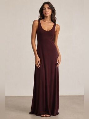 NEW GAP Sleeveless  Maroon Purplish Casual Maxi Dress Size Medium